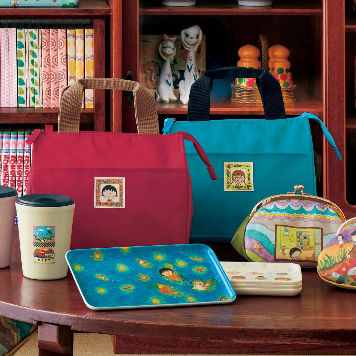 日本千趣會 - 櫻桃小丸子 午餐保冷手提袋-小丸子-紅 (約23x20x12cm)