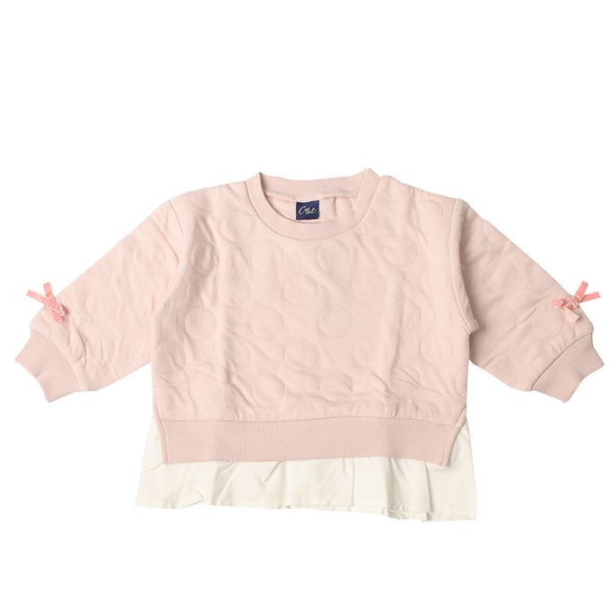 akachan honpo - 鋪棉休閒上衣-粉紅色