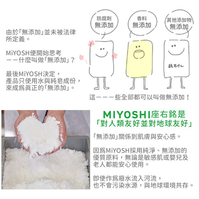 日本 MIYOSHI 無添加 - 純.洗衣去污皂-190g