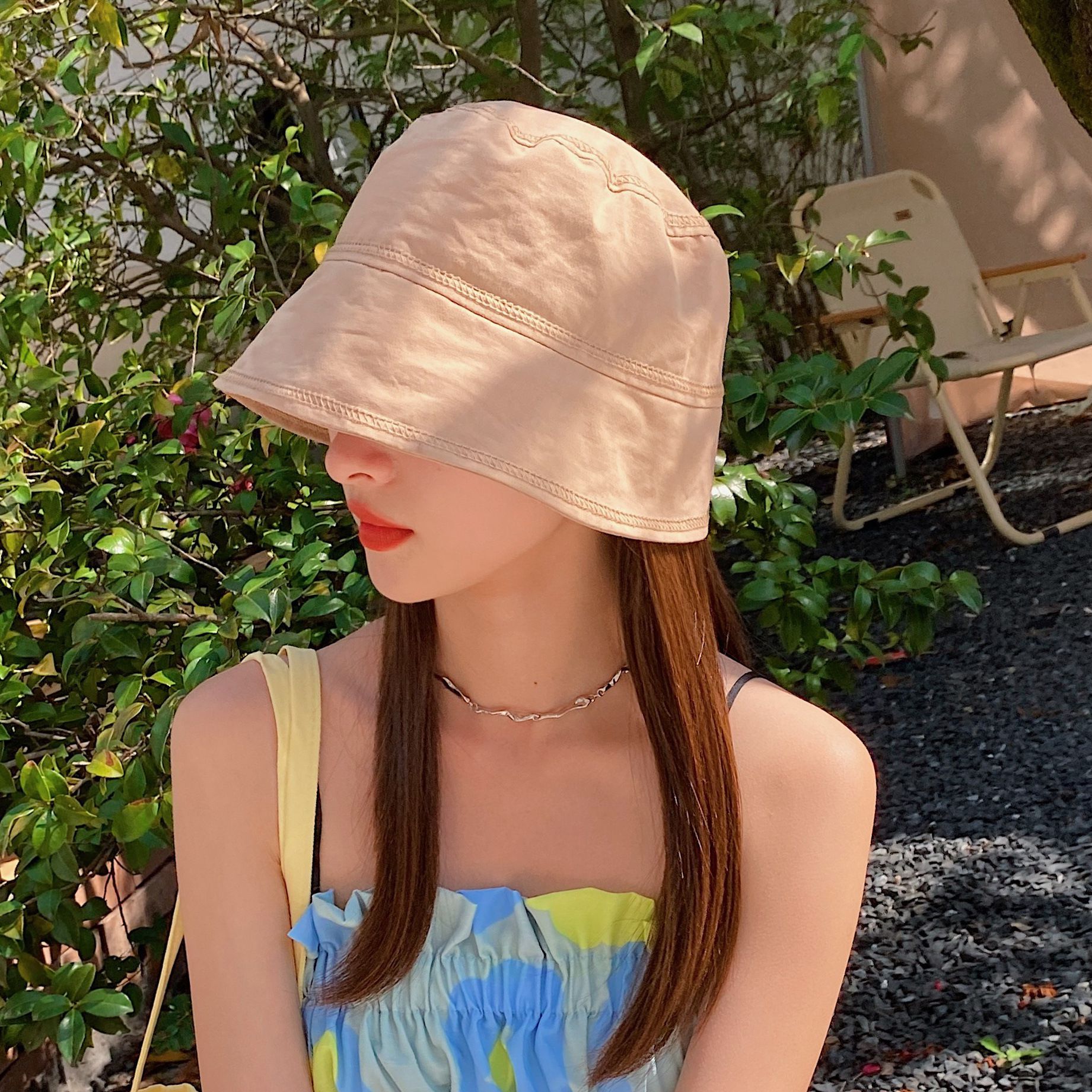 百搭防曬漁夫帽/遮陽帽-粉色 (適合頭圍56-58cm)