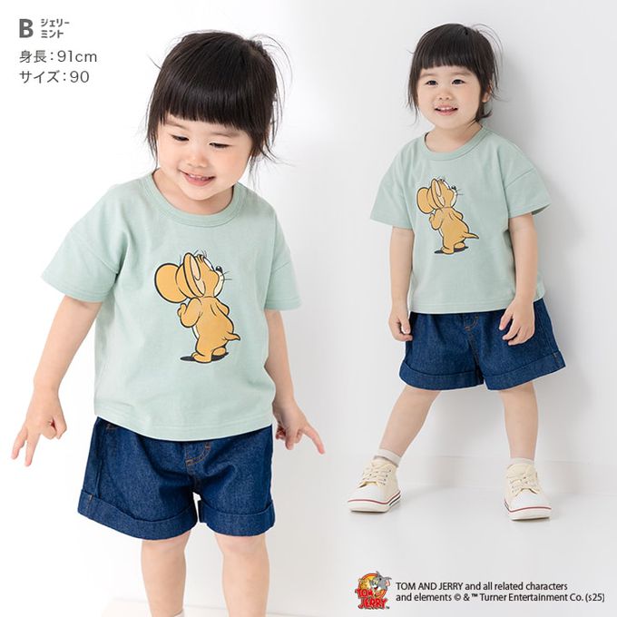 日本 Chil2 - 湯姆貓傑利鼠限定短袖上衣-傑利鼠-白