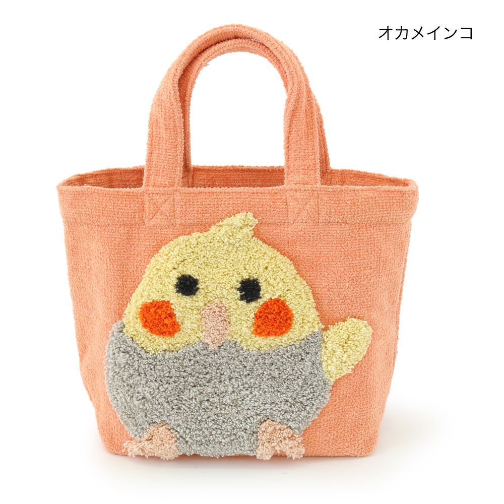 日本 TOMO - 可愛動物刺繡帆布包/提袋-小刺蝟 (29×21×D10cm)