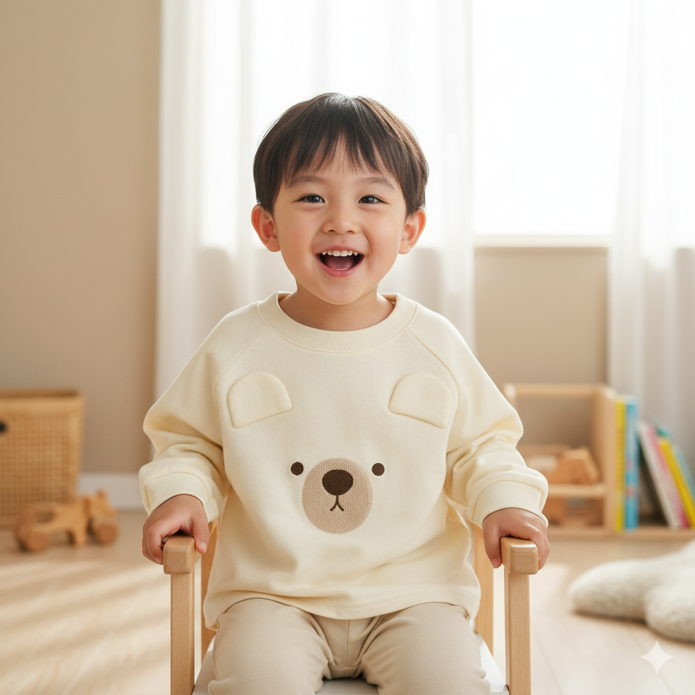 寶寶長大的第一件上衣--象牙白色