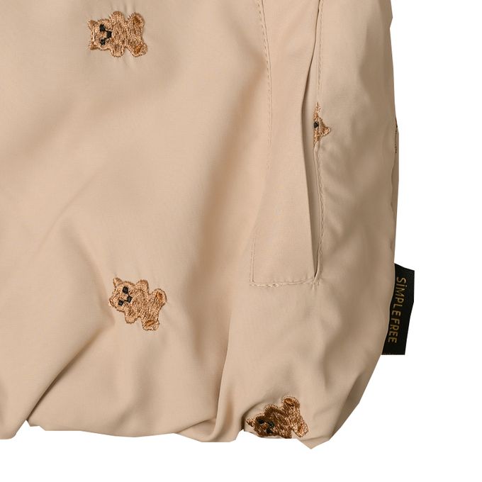 akachan honpo - 趣味夾克-滿版刺繡-淺卡其色