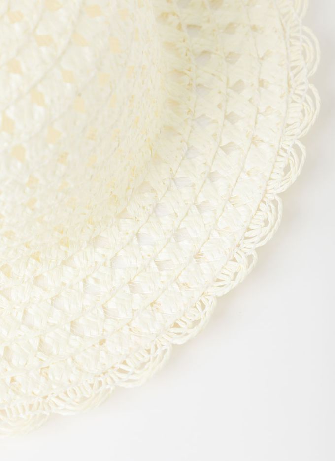 韓國 OZKIZ - (附包包帽子)熱帶棕櫚印飄逸荷葉袖洋裝-白X綠