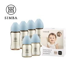 Simba 小獅王辛巴 - 新生兒蘊蜜鉑金口腔清潔組-新生適用-晨藍