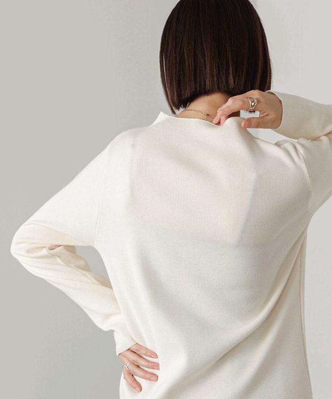 日本 Bab - 俐落感簡潔小立領針織上衣-卡其杏