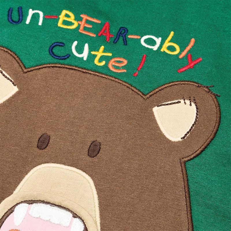 英國 JoJo Maman BeBe - 嬰幼兒100%純棉長袖上衣-淘氣棕熊