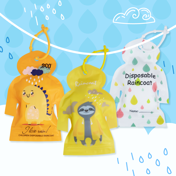 拋棄式口袋雨衣【韓國 RAINRAIN】可愛插畫款