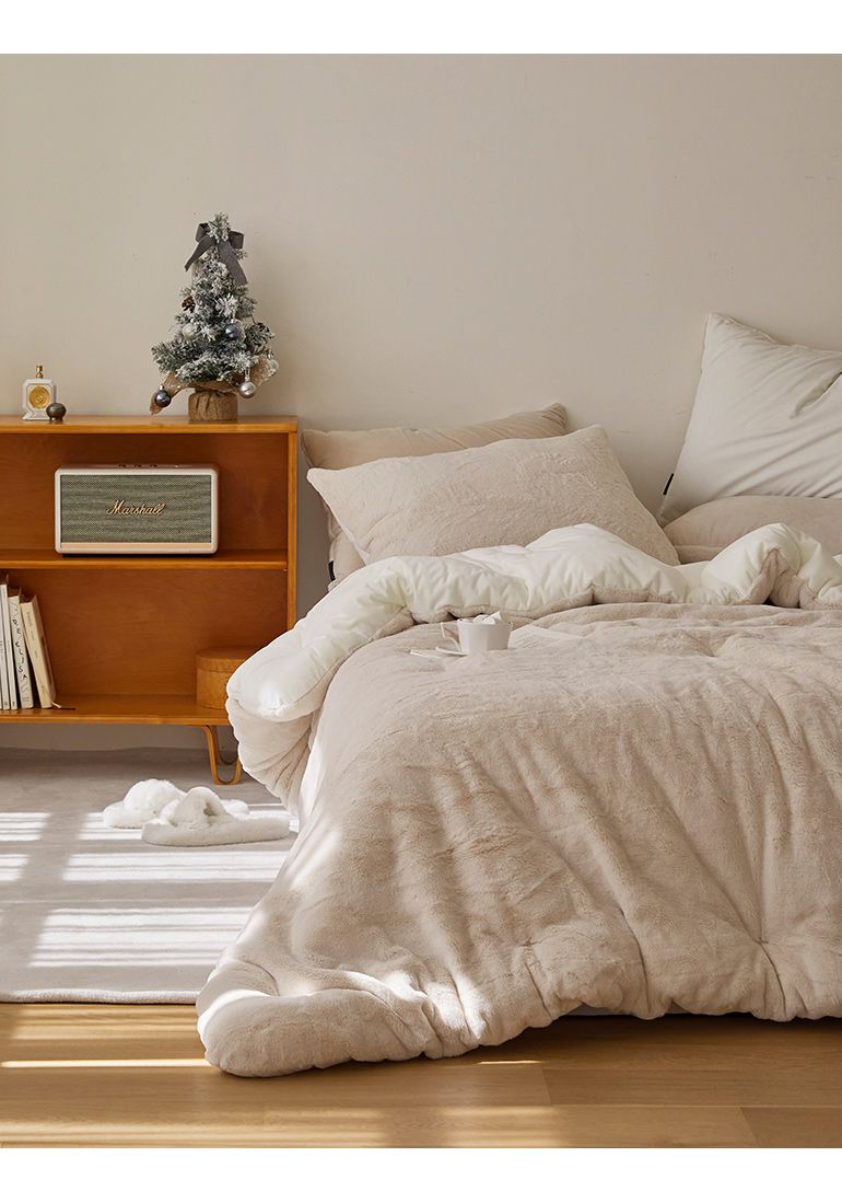 韓國 Maatila - 蓬鬆感高密度絨毛保暖棉被-燕麥牛奶