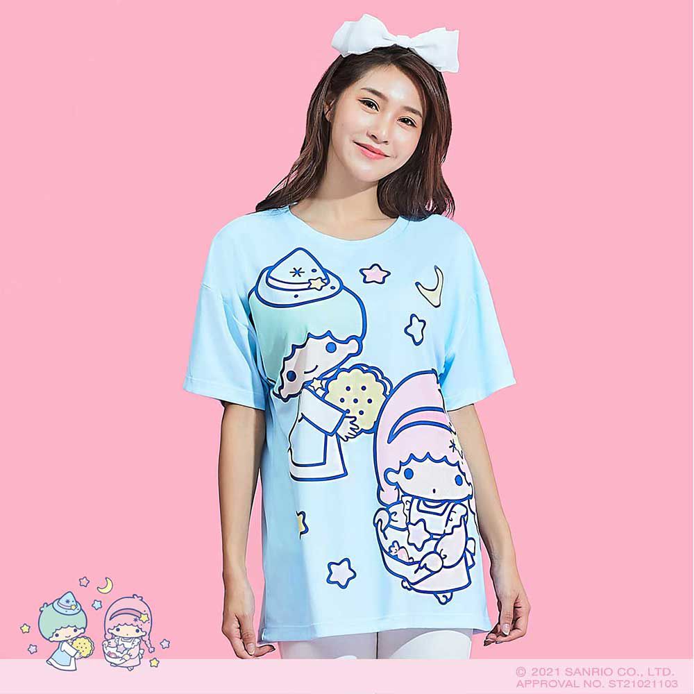 WIWI - 短版-羞澀Hello Kitty防曬排汗涼感衣-女-湛海藍