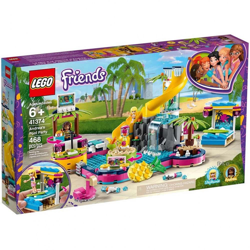 樂高 LEGO - 樂高 Friends 姊妹淘系列 - 安德里亞的泳池派對 41374-468pcs