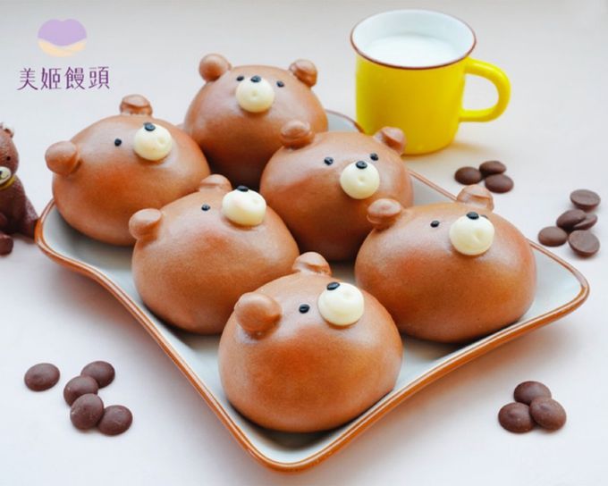 美姬饅頭 - 大熊造型牛奶巧克力熔岩包