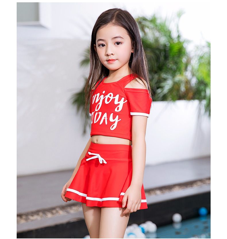 運動風挖肩泳裝套裝-enjoy today-粉色