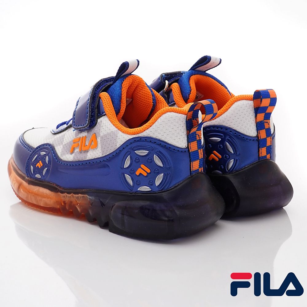 FILA - 賽車造型電燈運動款(中小童段)-運動鞋-藍橘