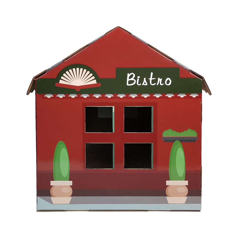 瓦愣紙製造型貓抓屋-日式居酒屋 (35.5x30x55cm)