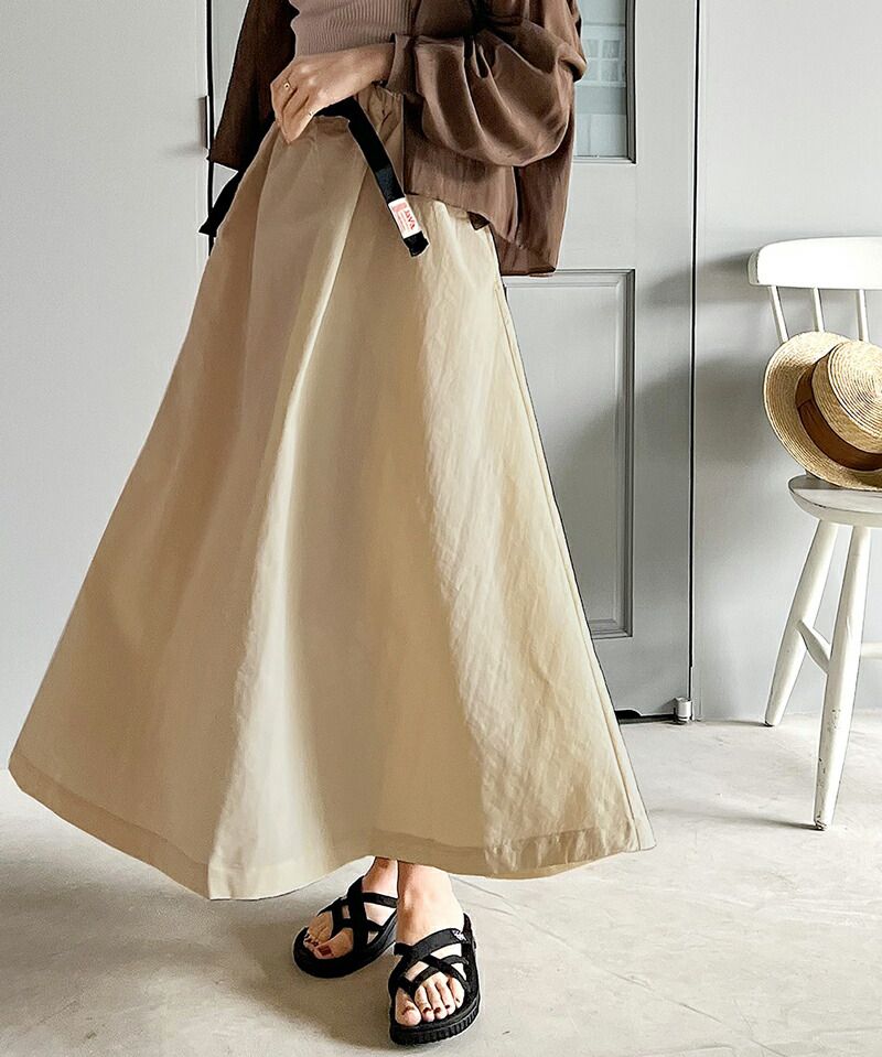 日本 Classical Elf - 街頭風綁帶修身長裙-摩卡棕