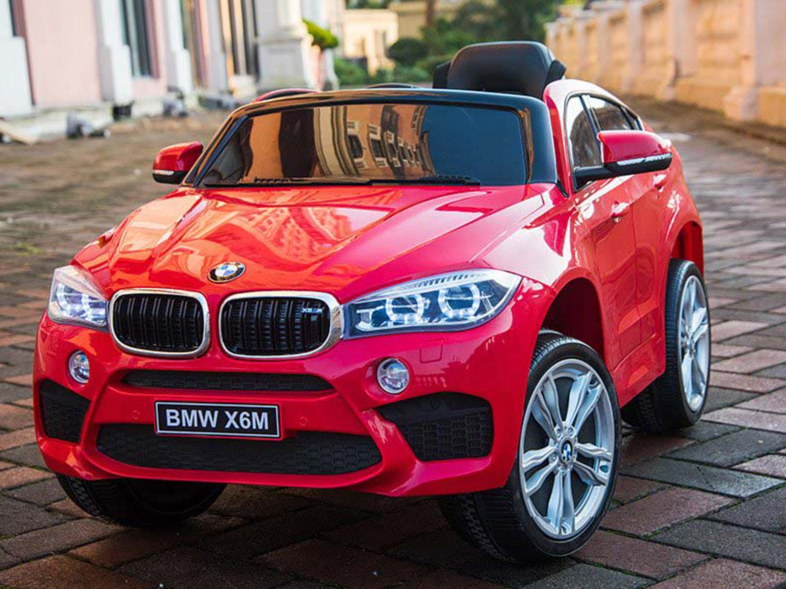 聰明媽咪兒童超跑 - BMW X6M 單人座 原廠授權 雙驅兒童電動車 (無搖擺/拉桿/輔助輪)-烤漆紅