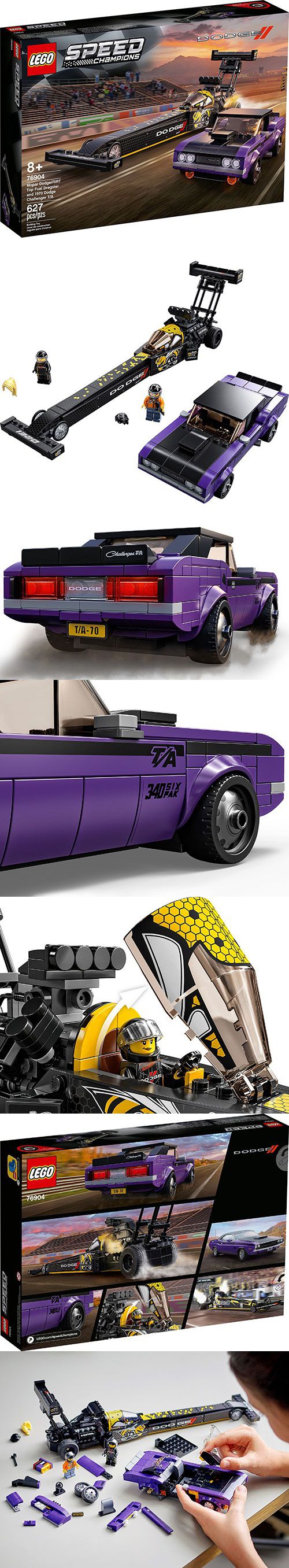 樂高 LEGO - 樂高積木 LEGO《 LT76904》CHAMPIONS 系列 - Mopar Dodge//SRT Top Fuel Dragster and 1970 Dodge Challenger T/A-627pcs