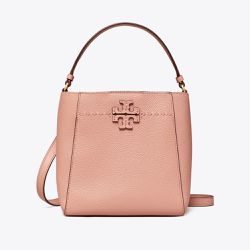 TORY BURCH - 素色牛皮手提包/斜背包 (粉)