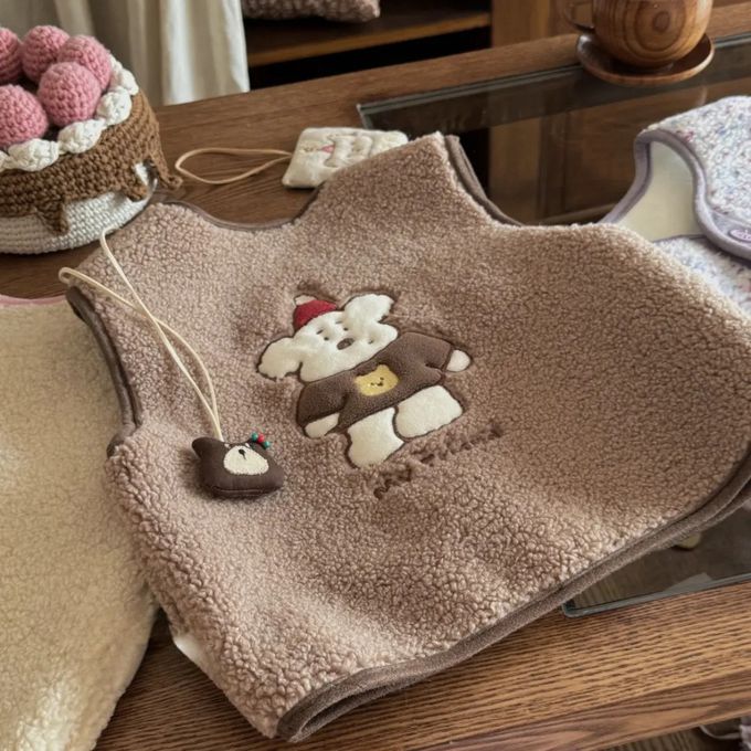 羔羊絨可愛動物保暖舒適小背心