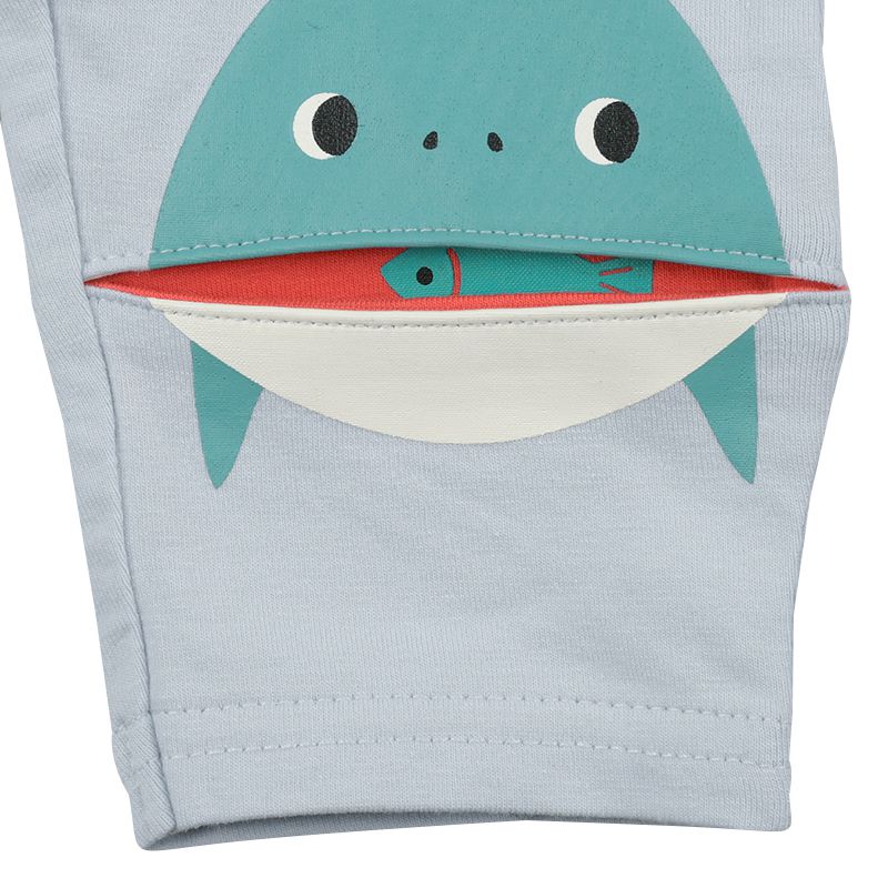 akachan honpo - 趣味7分緊身褲-淺藍色