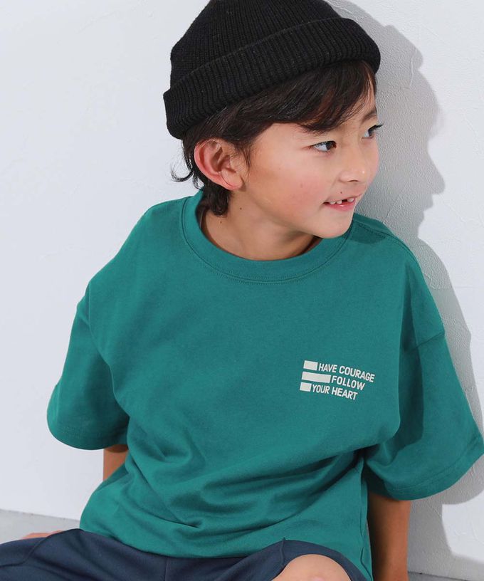 日本 devirock - 100%棉 定番印花短袖上衣-冰淇淋蘇打-摩登紫