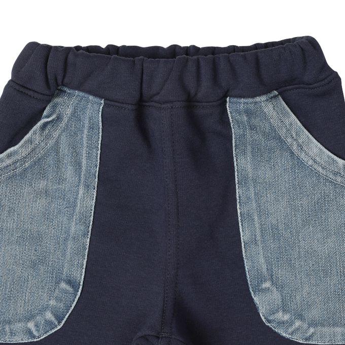 akachan honpo - 內裡刷毛褲-深藍色