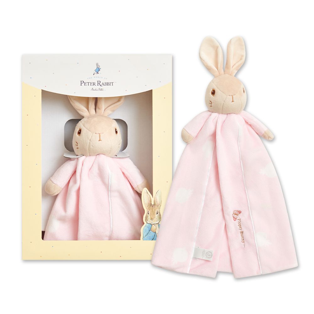 比得兔安撫小抱毯禮盒/安撫巾禮盒(2色選擇 寶寶新生兒禮 滿月禮 彌月禮 嬰兒禮盒)-粉色