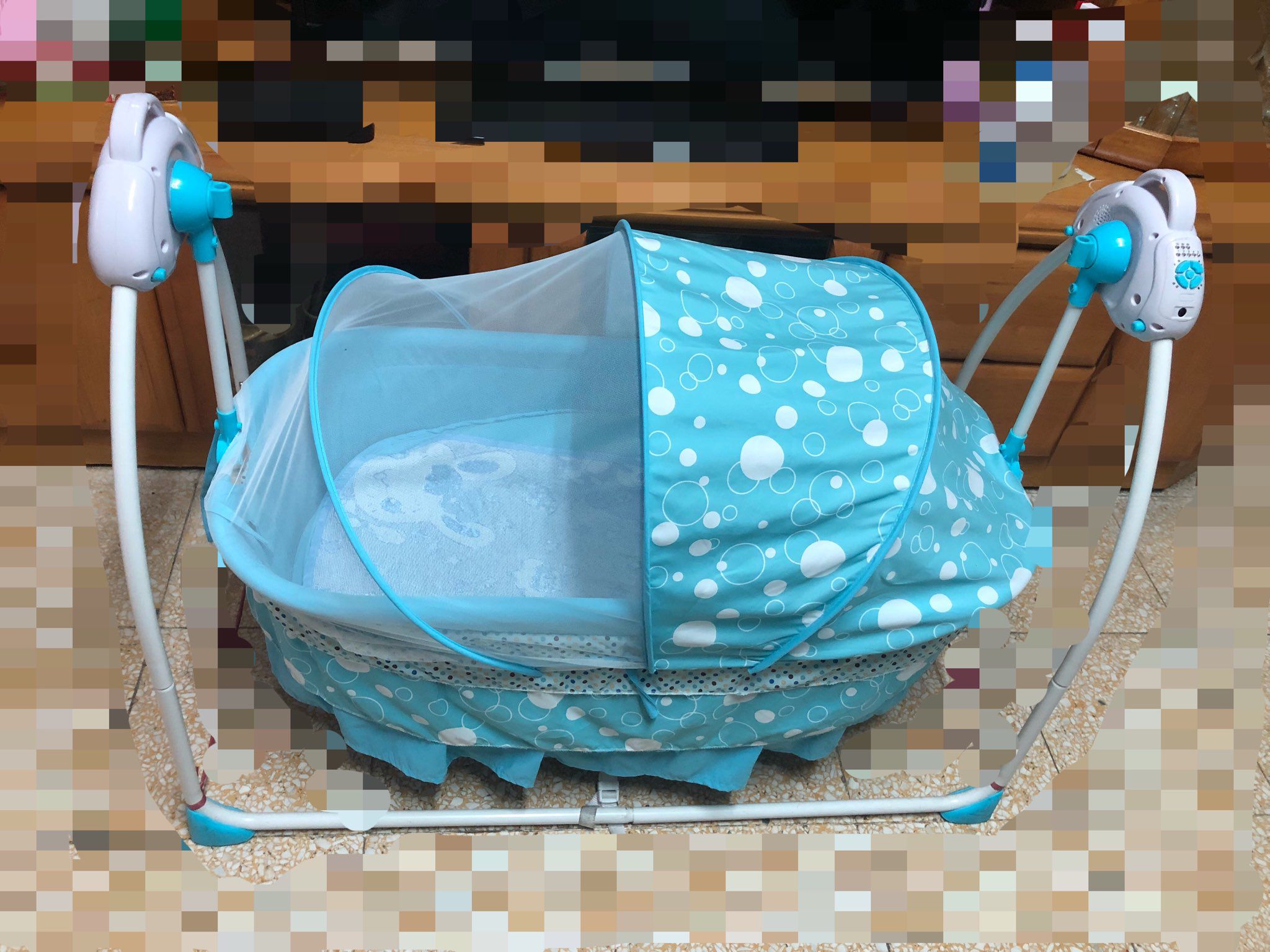 售 牧川電動搖床 豪華版 藍