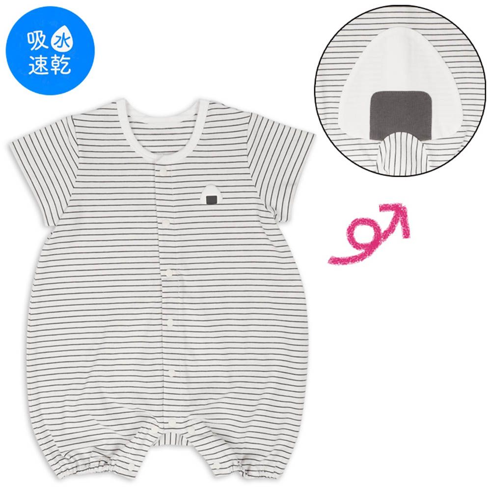 短袖兔裝-造型屁屁吸水速乾-灰色