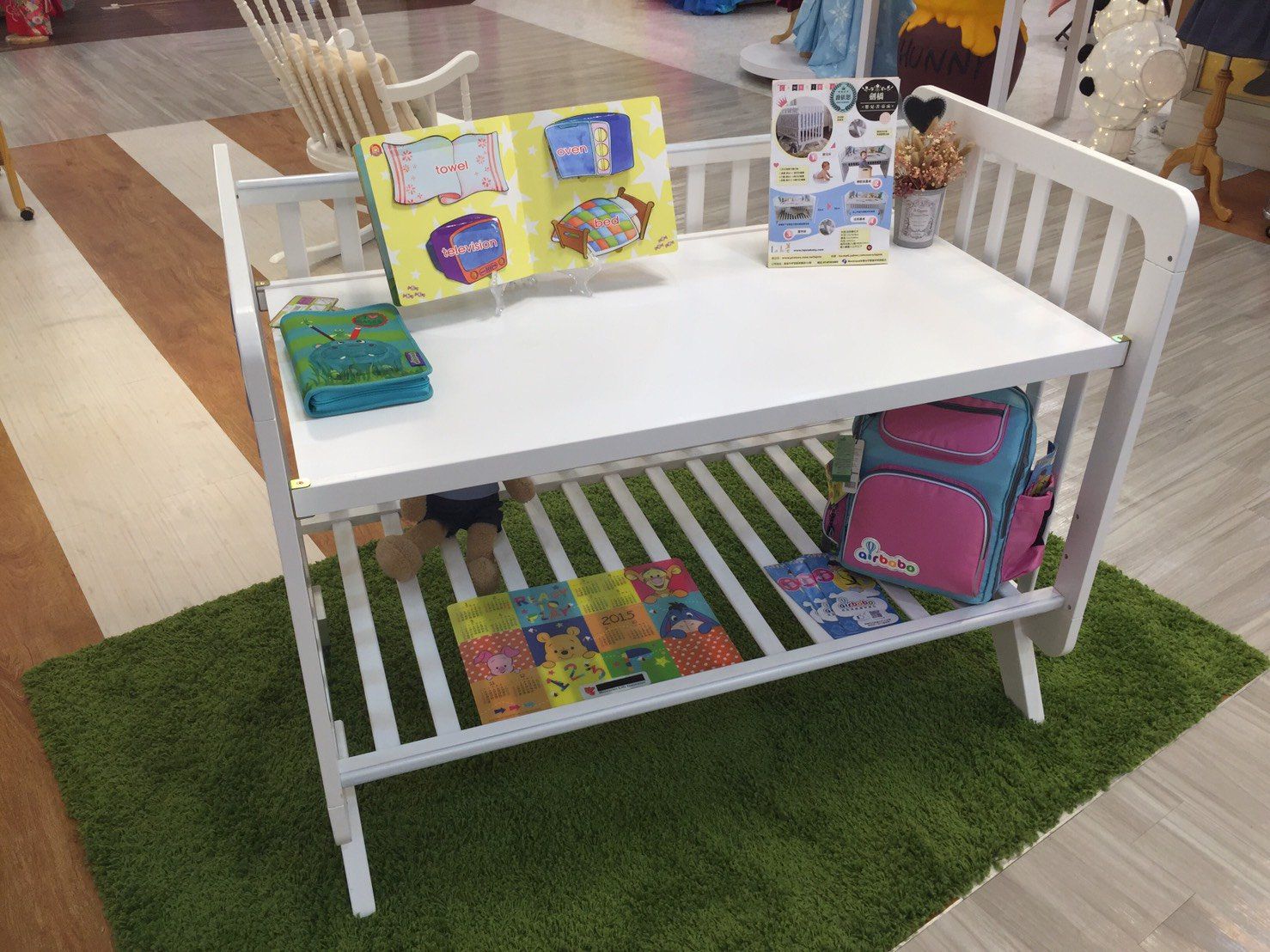 喬依思 - 劍橋書桌床-附贈彈力棉床墊4cm+書桌配件-白色 (120X65cm)