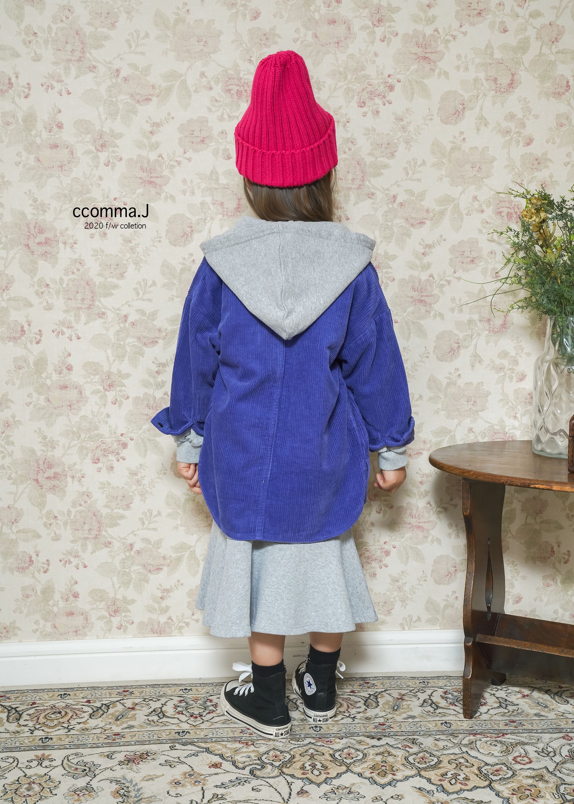 韓國 ccomma. J - 燈芯絨連帽夾克-芥末黃