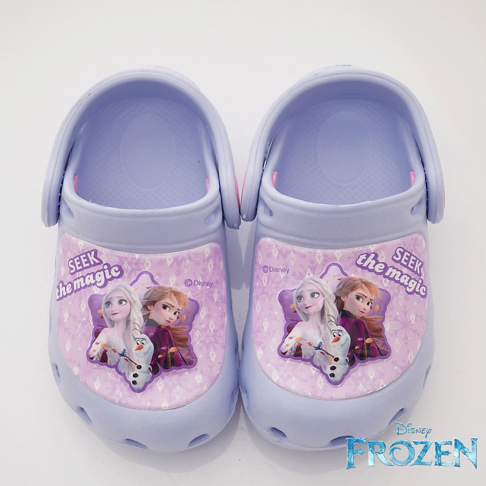 台灣製冰雪奇緣電燈園丁鞋(中小童段)-涼拖鞋-粉藍