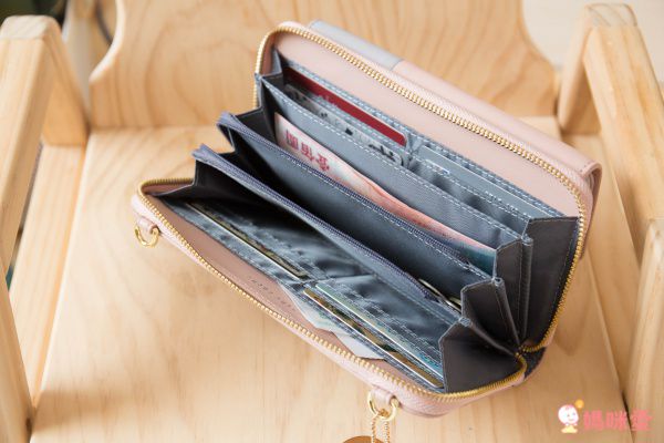 日本 cachecache - 3way蝴蝶結錢夾包-MIXKA拚色綠