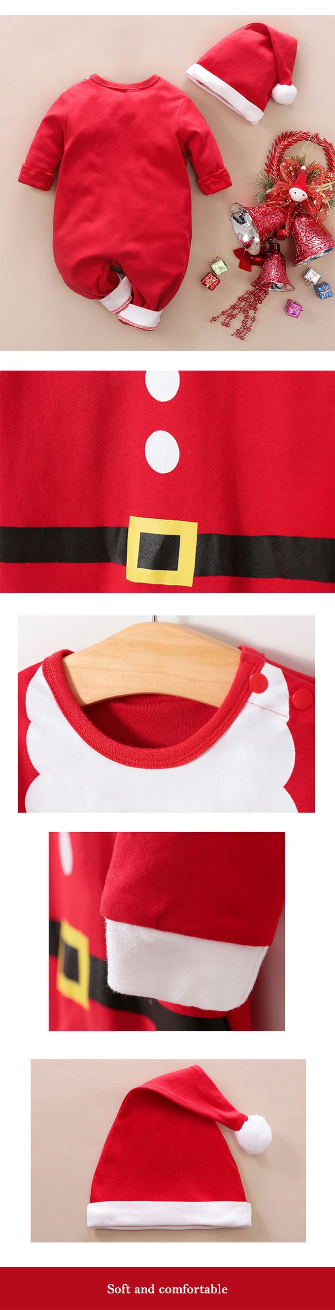 JoyNa - 聖誕節裝扮造型 寶寶連身衣 包屁衣-聖誕老人