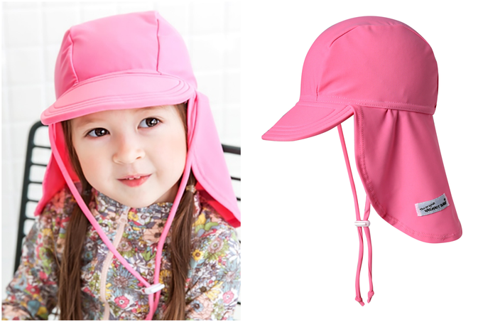 韓國 Vaenaitbaby - (抗UV)遮脖防曬泳帽-粉紅