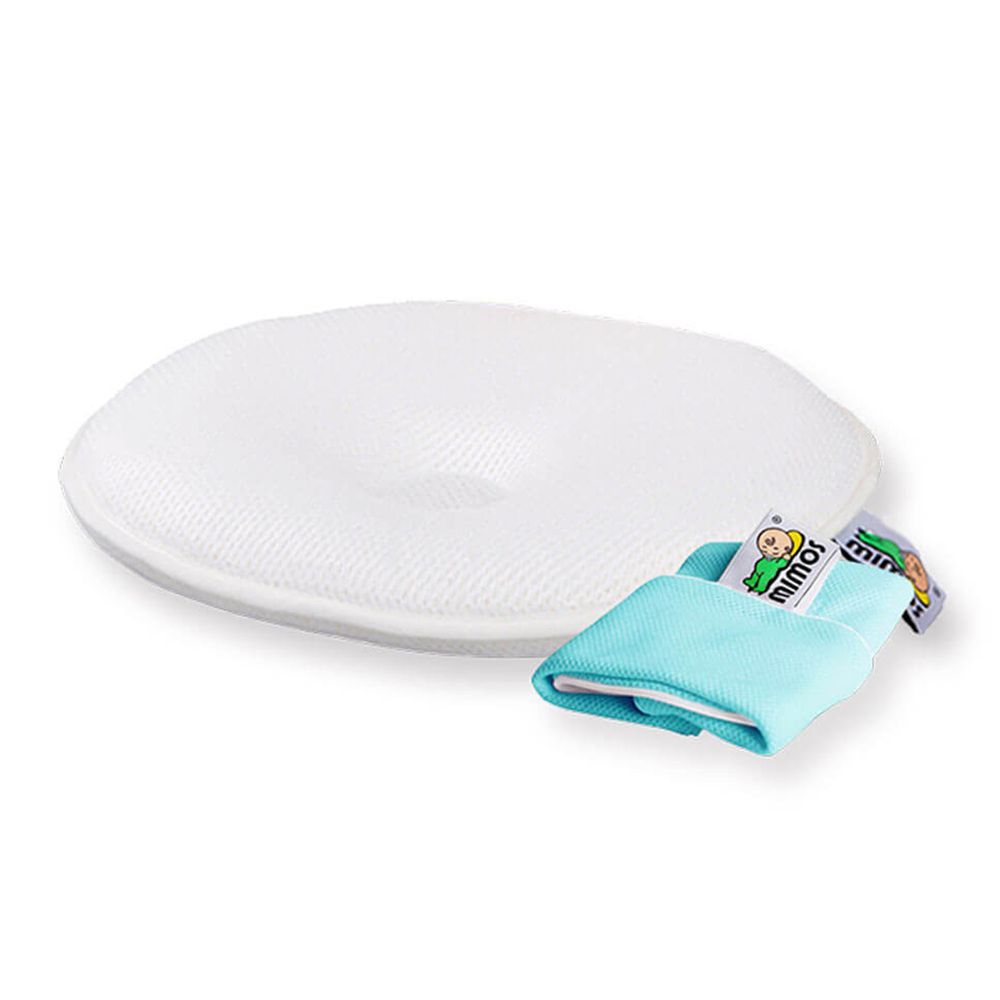 西班牙 MIMOS - 3D 自然頭型嬰兒枕-枕頭x1+綠枕套x1 (M [5-18個月適用])