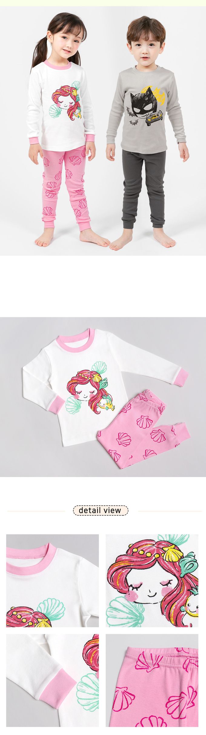 韓國 Mellisse - 韓製30支純棉柔軟長袖家居服-海洋公主