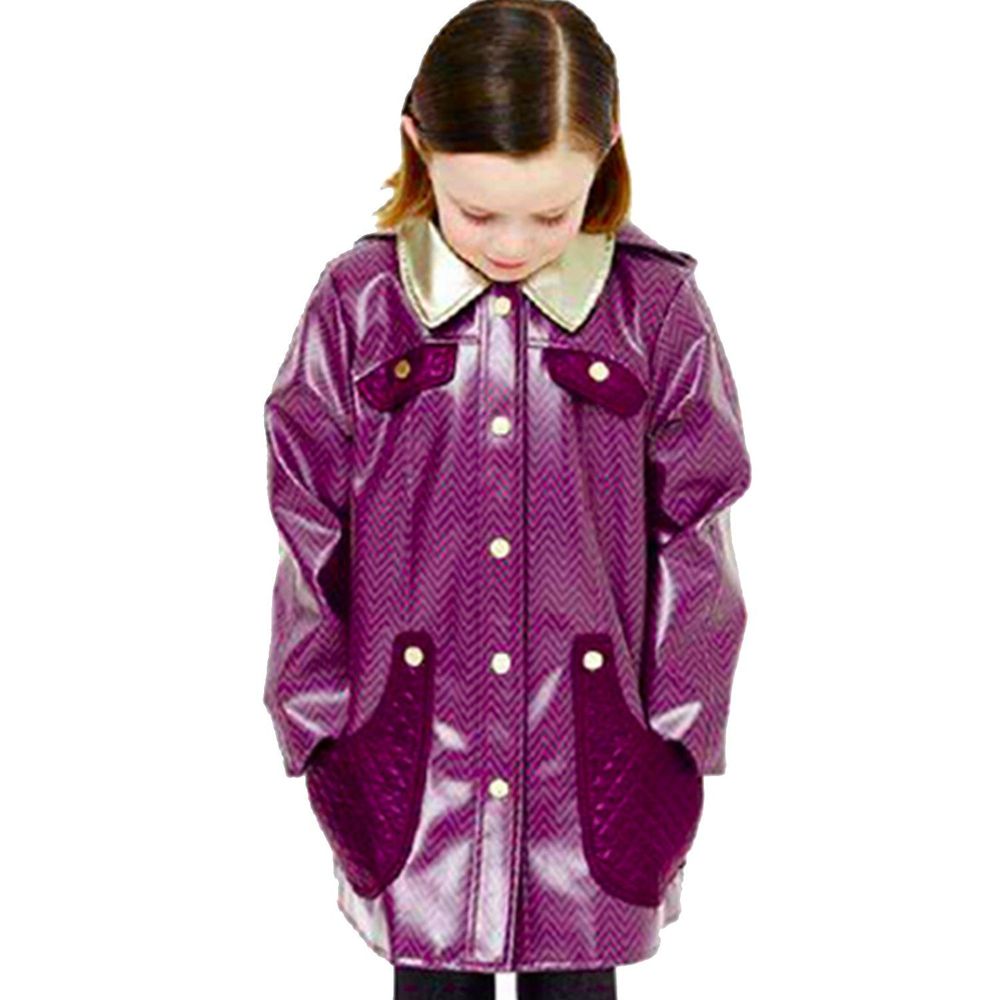 美國 Oil & Water - 機能型風衣+雨衣-都會女伶-紫紅色