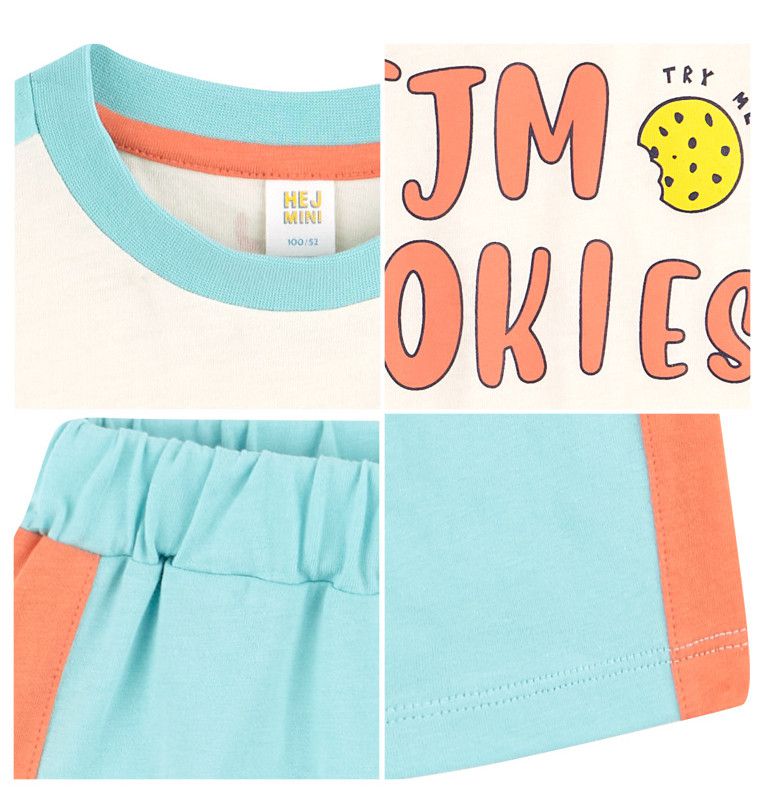 韓國 HEJMINI - 側邊拼接色套裝-檸檬黃