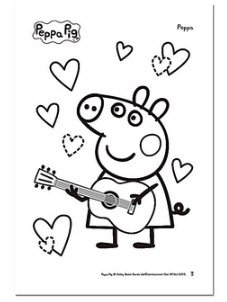 粉紅豬小妹16色色鉛筆著色畫