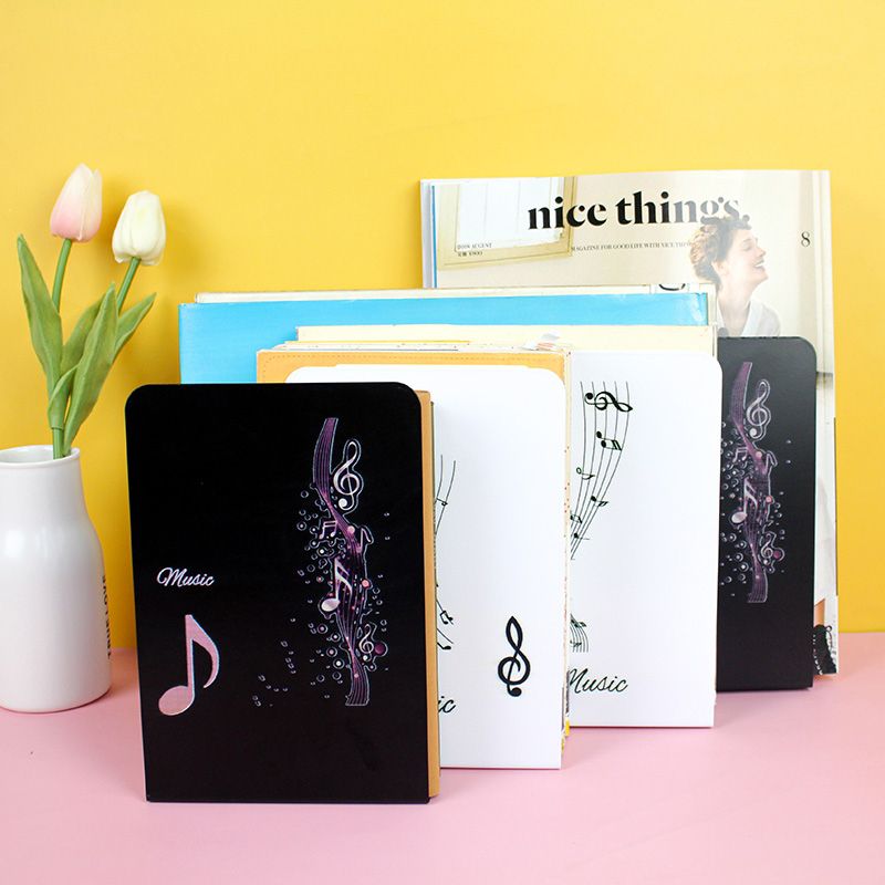 珠友 - 鐵製L型書架-音符-2入-款式隨機