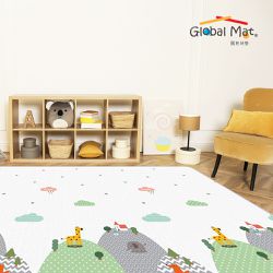 Global mat - 國民地墊 XPE 經典款 2CM 加厚雙面摺疊墊 -  辰星杉林 C8-(雙面花色，共一片地墊)