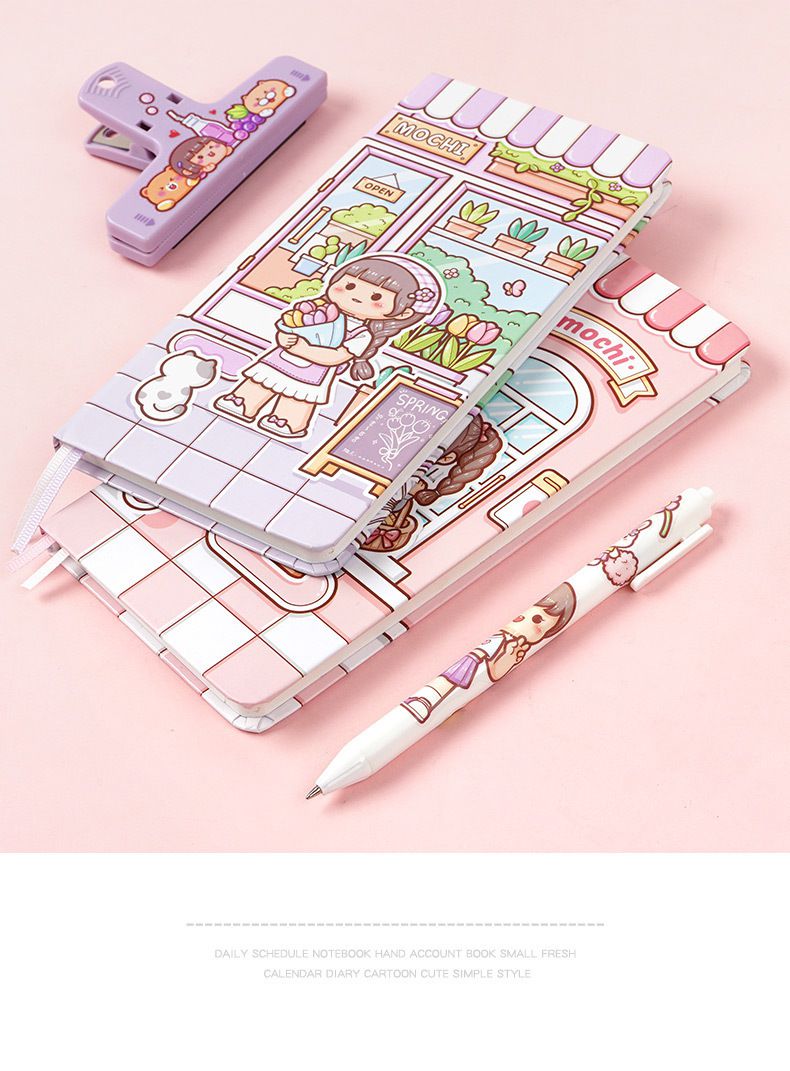 小麻糬方格內頁手帳本/筆記本-糖果小屋 (19.1x9.4cm)