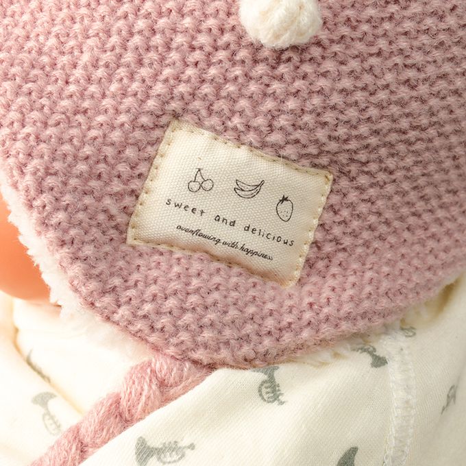 akachan honpo - 冬季針織帽-水果-粉紅色