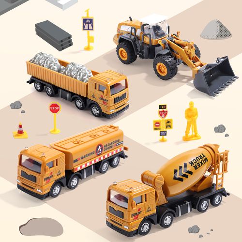 【盒損福利品】兒童仿真工程卡車套裝玩具26件組