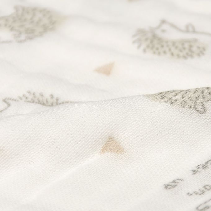 akachan honpo - 6層棉紗圍兜3件組-米白色 (70~95cm)