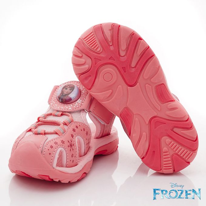 冰雪奇緣 - 冰雪奇緣電燈護趾涼鞋-FOKT37693蜜桃粉(中小童)-涼鞋-蜜桃粉