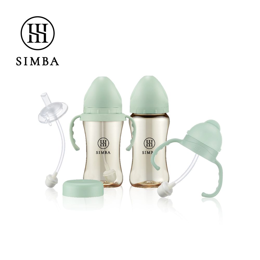 蘊蜜鉑金PPSU寬口防脹氣奶瓶270ml(全能套組)-綠沐
